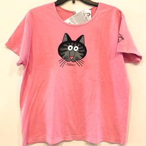 Vintage NWT! Crazy Shirts Cat T, size medium/large